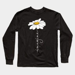 Tee Imagine Daisy Flower Hippie Long Sleeve T-Shirt